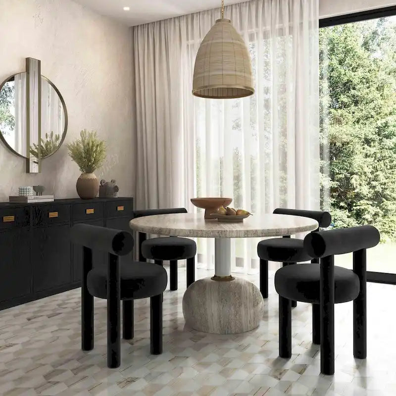 Omaha Concrete Faux Travertine Indoor / Outdoor 48 Round Dining Table